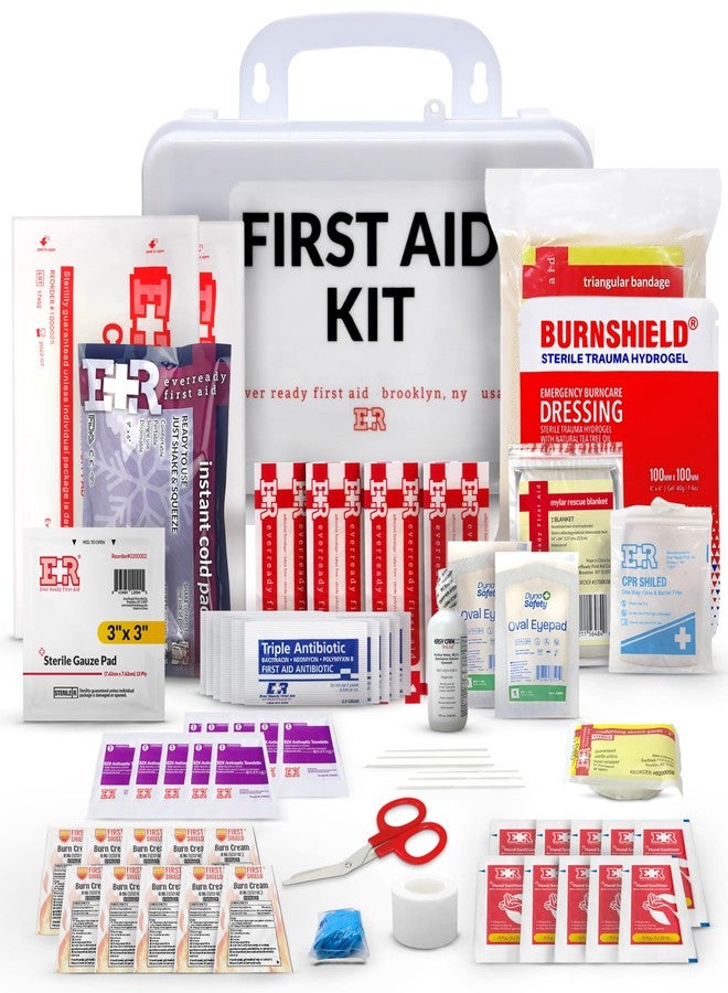 Ever Ready First Aid 10 Person First Aid Kit - OSHA and ANSI Class A Compliant, Fully stocked Emergency Kit for Home, Office or Construction site - Image 1